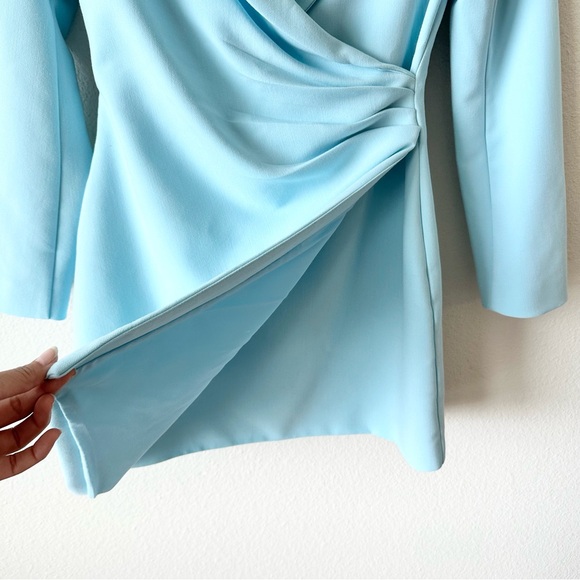 Abercrombie & Fitch Wrap-Front Blazer Dress in Blue Size XS - Picture 6 of 9